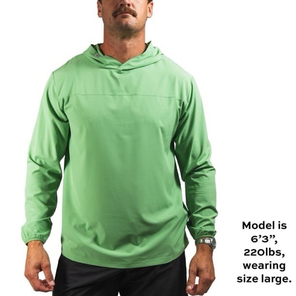 Habit Men's UPF 50+ UV Protection Hooded Performance Layer Size S Jadesheen